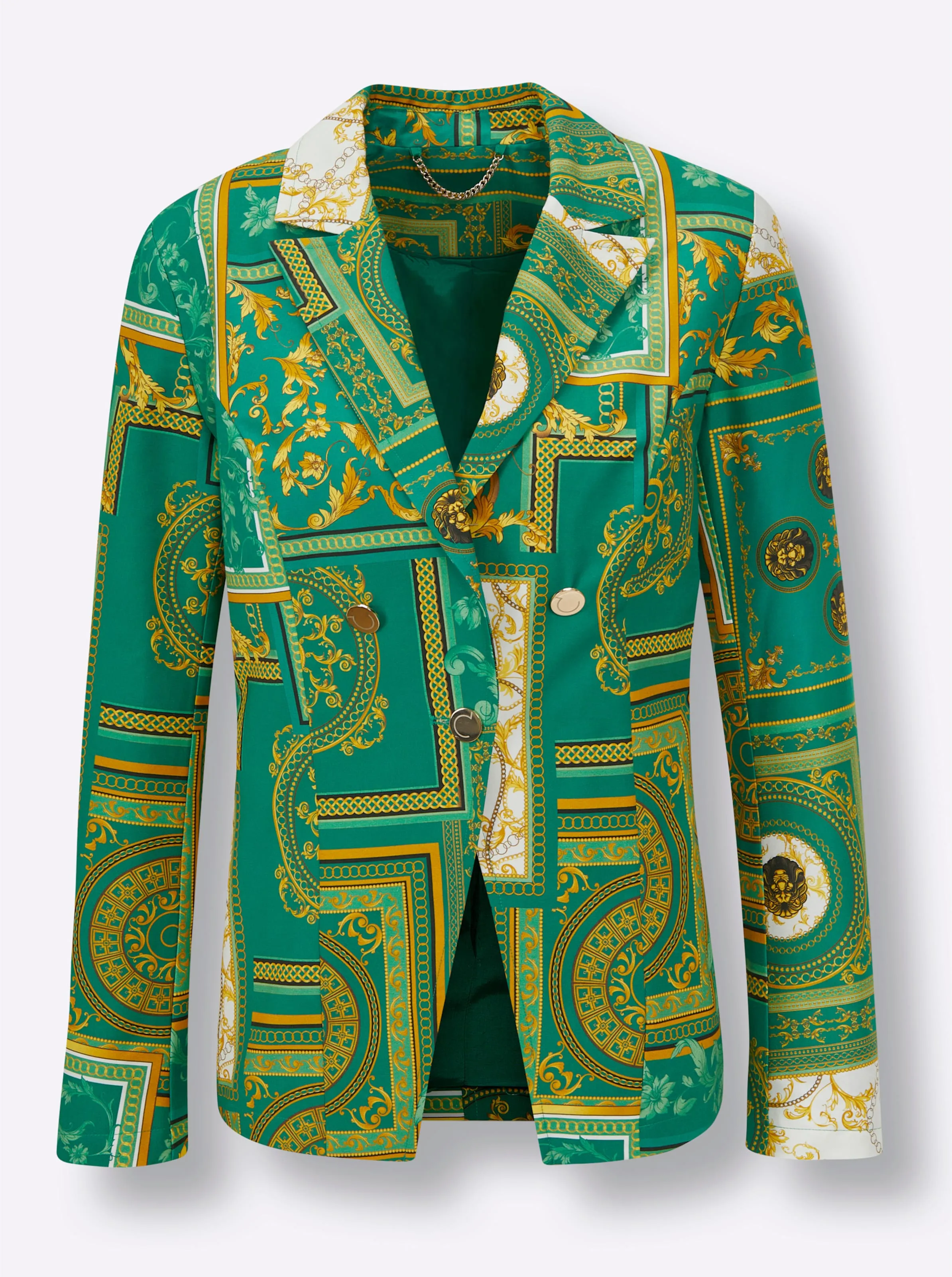 CREATION L PREMIUM Blazer in grün-gelb-bedruckt