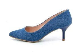 GIULIA Pumps in Übergrößen Blau 65798 JEANS No2 TEJANO große Damenschuhe