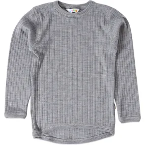 Joha Graues Langarmshirt aus Wolle